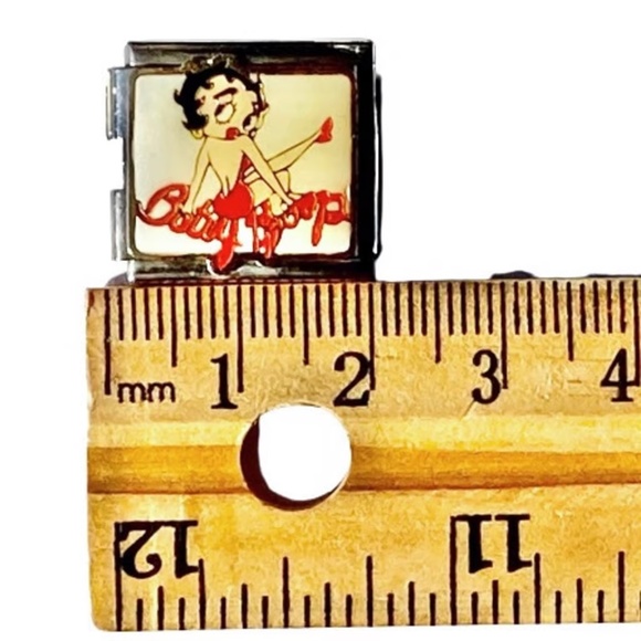 Betty Boop Licensed Casa D'oro 18mm Mega Link Italian Charm Charms Bracelet NEW - Picture 4 of 4